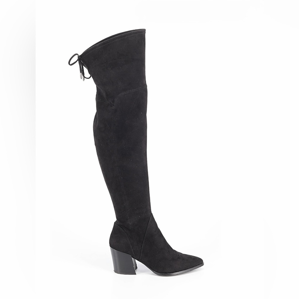 Marc Fisher Charlotte Over-the-Knee Faux-Suede Black Boots